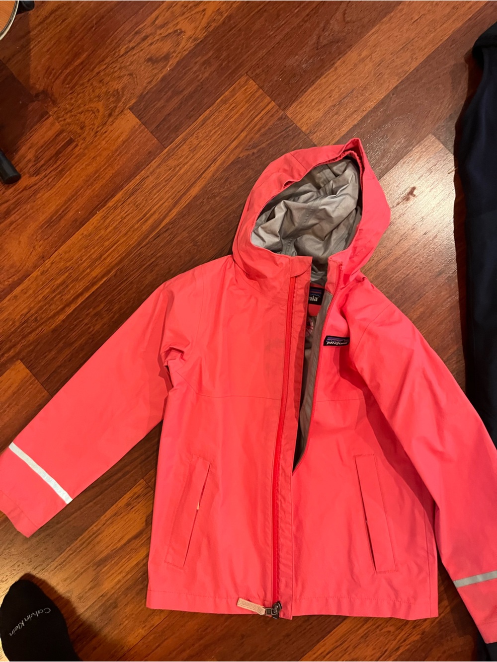 Patagonia Kids Coral-Pink Waterproof Hooded Raincoat